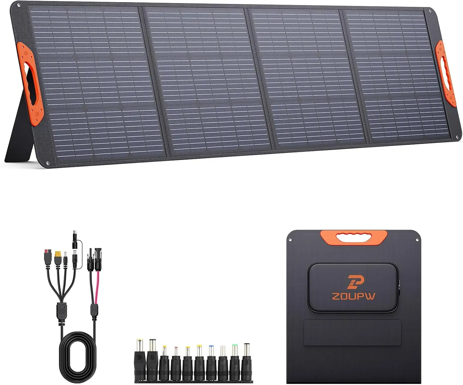 200W Portable Solar Panel, 23.5% Efficiency, Foldable with Kickstands, IP67 Waterproof for Camping RV Power Backup
200W Portable Solar Panel, 23.5% Efficiency, Foldable with Kickstands, IP67 Waterproof for Camping RV Power Backup