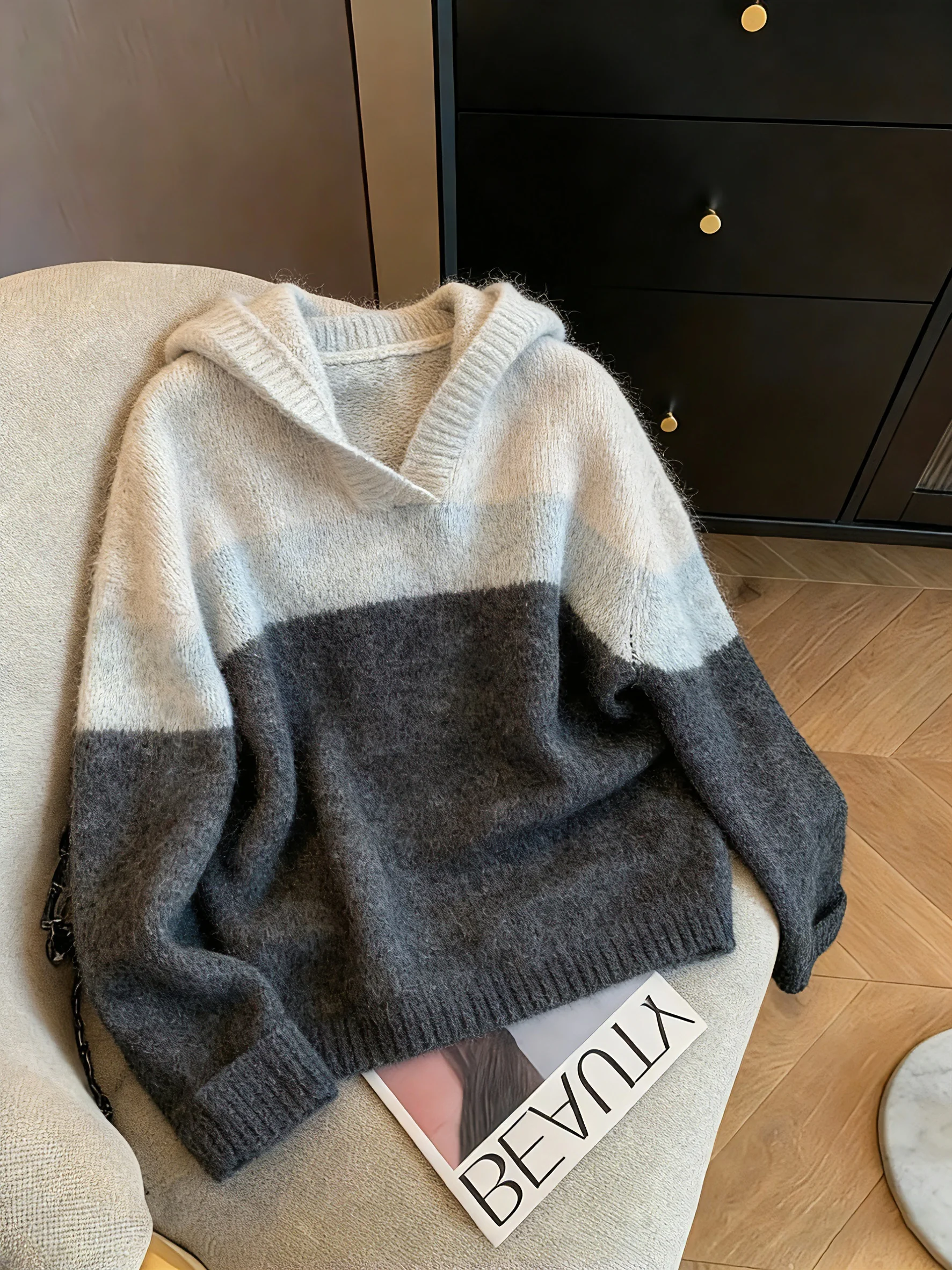 Laid-ba Color Blo Camere Knitted Hat Women's Spring Autumn Loose Soft Long Sve Sweater Casual Sle Polyester Fiber
Laid-ba Color Blo Camere Knitted Hat Women's Spring Autumn Loose Soft Long Sve Sweater Casual Sle Polyester Fiber