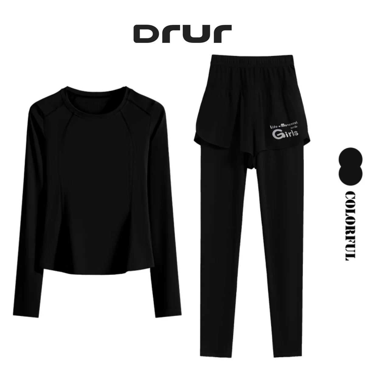 Спортивная экипировка DRUR для женщин, комплекты из 2 предметов, одежда для йоги, спортивная рубашка с длинными рукавами, леггинсы, костюм, женская спортивная одежда, наряд 2025
Спортивная экипировка DRUR для женщин, комплекты из 2 предметов, одежда для йоги, спортивная рубашка с длинными рукавами, леггинсы, костюм, женская спортивная одежда, наряд 2025