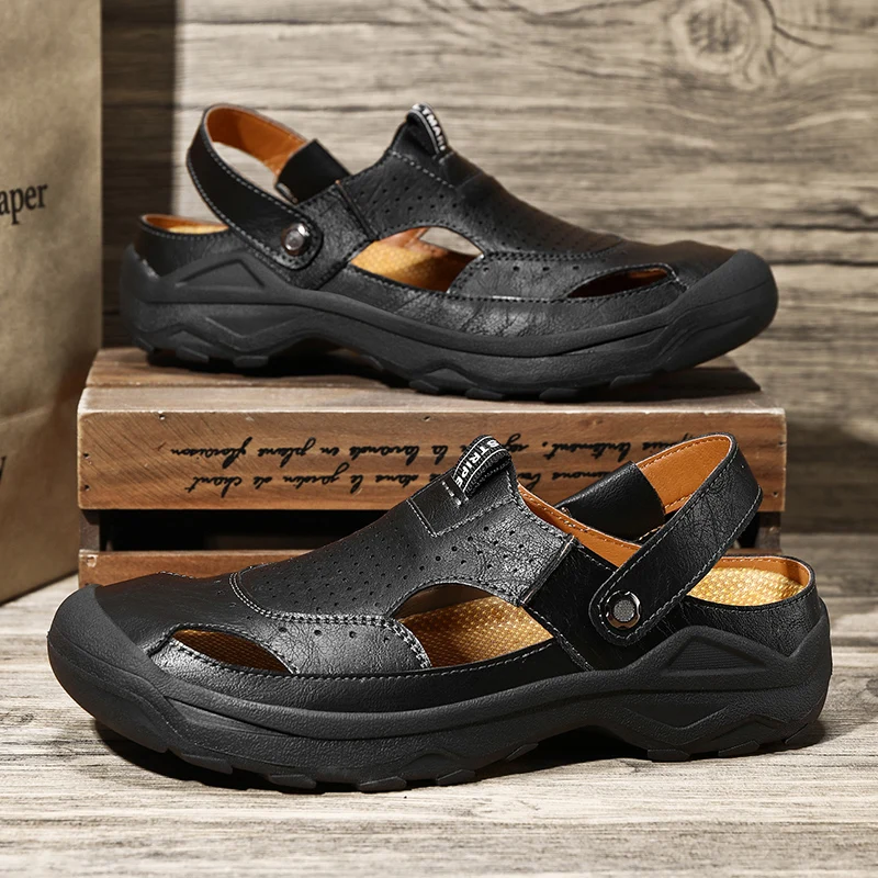 Hot Summer Men's Sandals Outdoor Leather Men Slippers Classic Wading Beach Flat Sandals Men Summer Casual Shoes Big Size 38-46
Hot Summer Men's Sandals Outdoor Leather Men Slippers Classic Wading Beach Flat Sandals Men Summer Casual Shoes Big Size 38-46