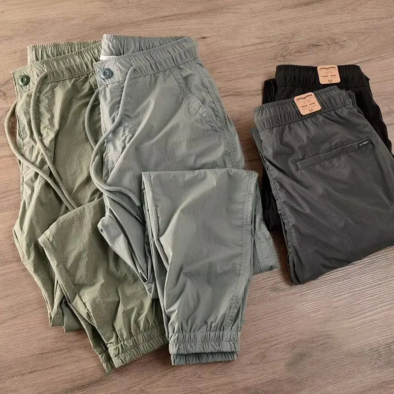 Ультратонкие повседневные свободные брюки для мужчин, летние, из ледяного шелка, быстросохнущие, рабочие, устойчивые к разрывам, для домашних дел
Ультратонкие повседневные свободные брюки для мужчин, летние, из ледяного шелка, быстросохнущие, рабочие, устойчивые к разрывам, для домашних дел