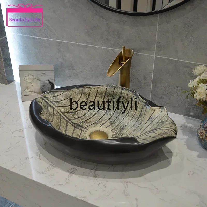 YL Jingdezhen Ceramic Art Stage Basin Heterosexual Leaf Washbasin Personalized Outdoor Washbasin Children's Water Basin Washba
YL Jingdezhen Ceramic Art Stage Basin Heterosexual Leaf Washbasin Personalized Outdoor Washbasin Children's Water Basin Washba