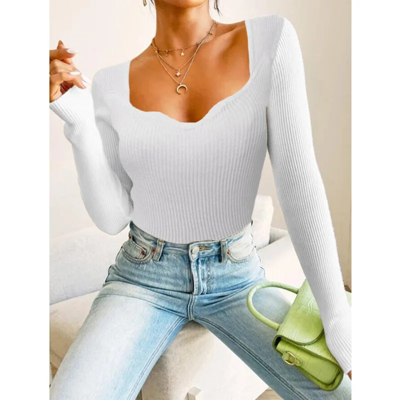 Elegant Women's Knit Sweaters Pullover 2025 Autumn Winter Sexy Long Sleeve Tops Cashmere Sweater Women Sueter Feminino Knitwears
Elegant Women's Knit Sweaters Pullover 2025 Autumn Winter Sexy Long Sleeve Tops Cashmere Sweater Women Sueter Feminino Knitwears