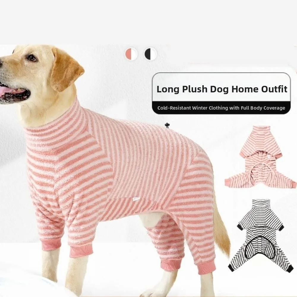 Cozy Anti-hair Loss Striped Dog Pajamas Jumpsuit Four-legged Design Cotton Material Dog Jumpsuit Warm Dog Sleepwear Dog Costume
Cozy Anti-hair Loss Striped Dog Pajamas Jumpsuit Four-legged Design Cotton Material Dog Jumpsuit Warm Dog Sleepwear Dog Costume