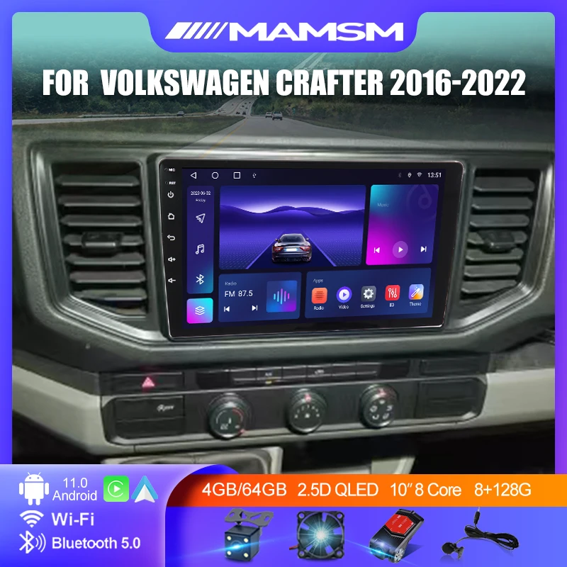 MAMSM Android 11 Car Radio For Volkswagen Crafter 2016-2022 Car Multimedia Video Player Navigation Stereo GPS Carplay Autoradio
MAMSM Android 11 Car Radio For Volkswagen Crafter 2016-2022 Car Multimedia Video Player Navigation Stereo GPS Carplay Autoradio