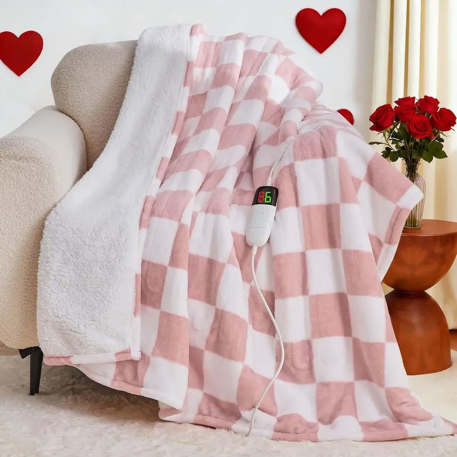 Pink Heated Blanket Electric Throw, 50X60 Heating Blanket with 10 Heat Levels amp 8 Hours Auto Off for Lap, Checkered Plaid Soft
Pink Heated Blanket Electric Throw, 50X60 Heating Blanket with 10 Heat Levels amp 8 Hours Auto Off for Lap, Checkered Plaid Soft