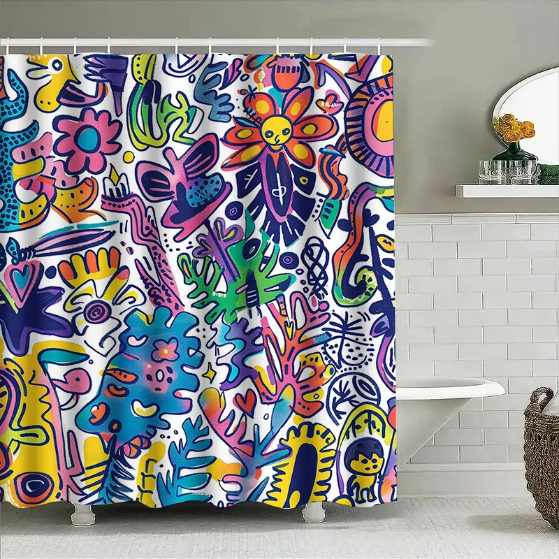 Vibrant Rainbow Shower Curtain Printed Fabric Waterproof Bathroom Decor Home Decorative Wall Tiling Backdrop for Bathrooms Showe
Vibrant Rainbow Shower Curtain Printed Fabric Waterproof Bathroom Decor Home Decorative Wall Tiling Backdrop for Bathrooms Showe