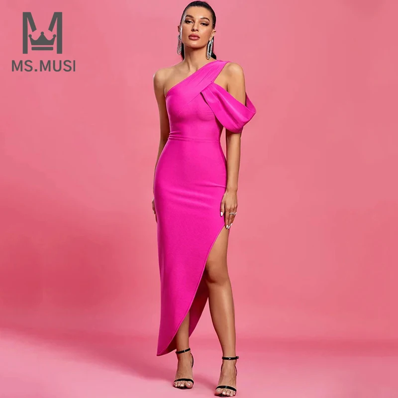 MSMUSI 2024 New Fashion Women Sexy One Shoulder Off The Shoulder Draped Fold Sleeveless Bodycon Party Club Midi Dress Vestidos
MSMUSI 2024 New Fashion Women Sexy One Shoulder Off The Shoulder Draped Fold Sleeveless Bodycon Party Club Midi Dress Vestidos