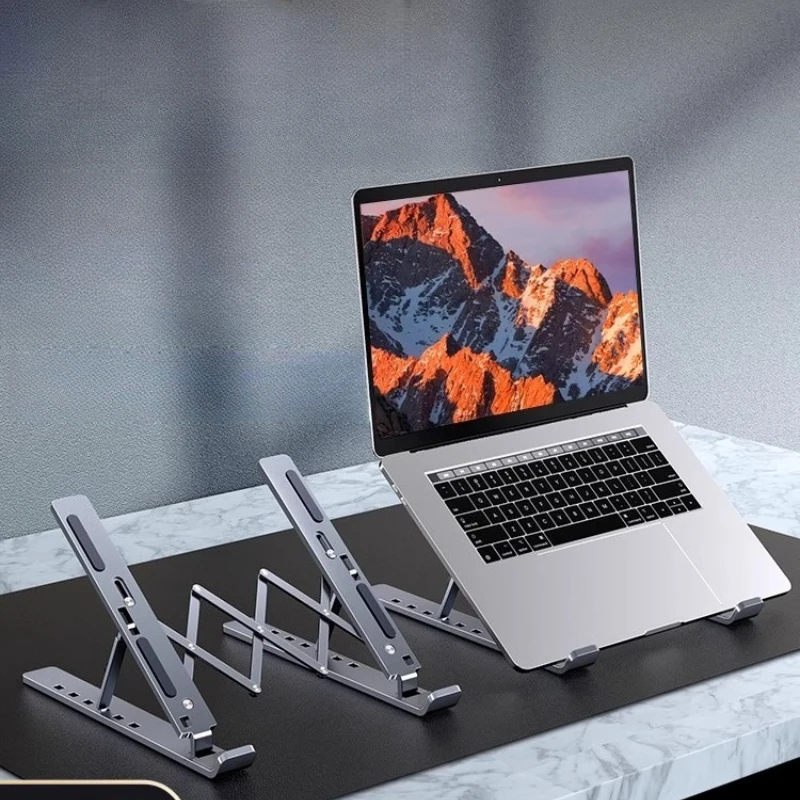 Laptop holder Desktop heightening frame Aluminum alloy suspended heat dissipation folding portable bracket
Laptop holder Desktop heightening frame Aluminum alloy suspended heat dissipation folding portable bracket