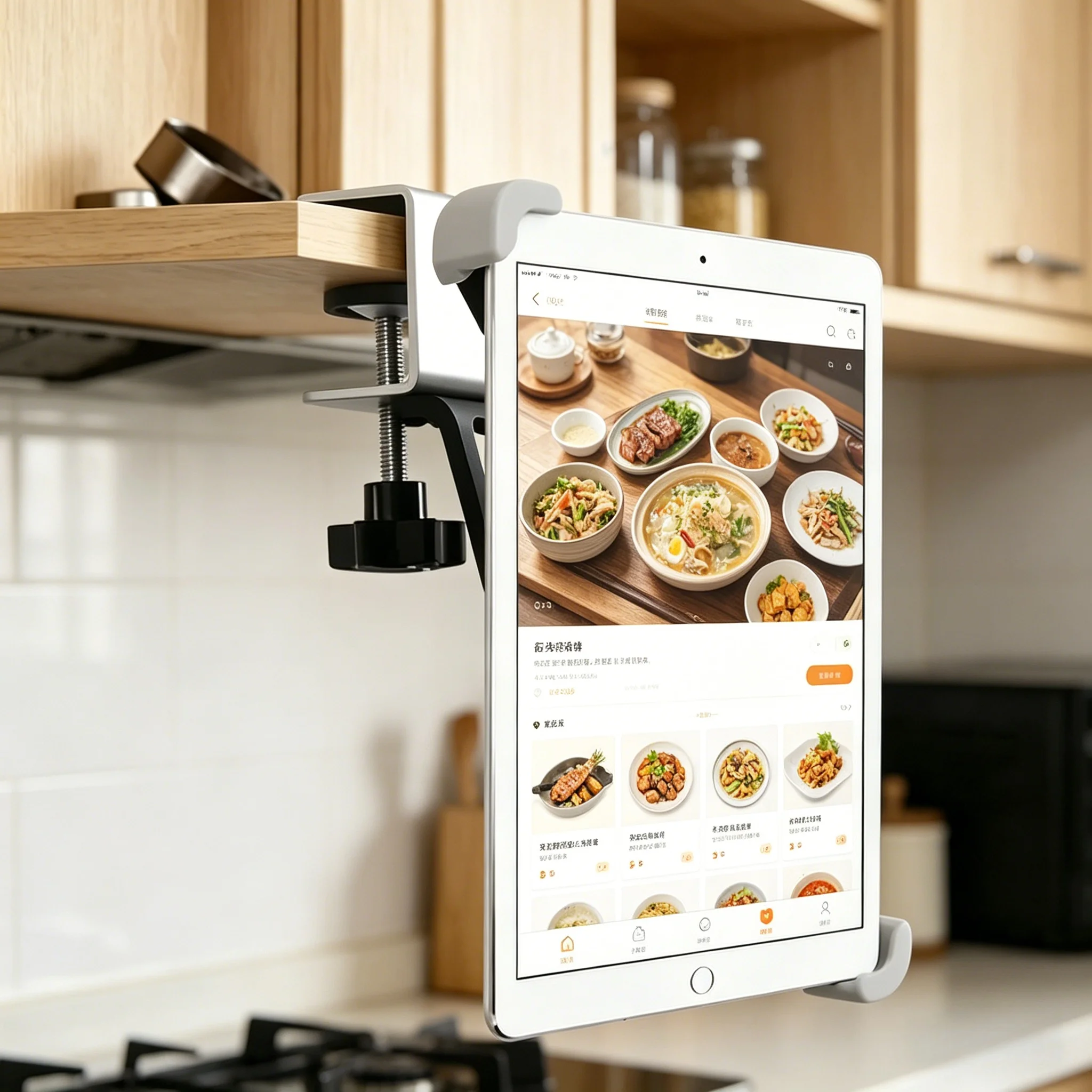 Under Cabinet Tablet Mount 360° Rotatable Metal Clip Kitchen Holder for IPad Pro/Air/Mini Galaxy Tabs Portable Small Clamp Stand
Under Cabinet Tablet Mount 360° Rotatable Metal Clip Kitchen Holder for IPad Pro/Air/Mini Galaxy Tabs Portable Small Clamp Stand