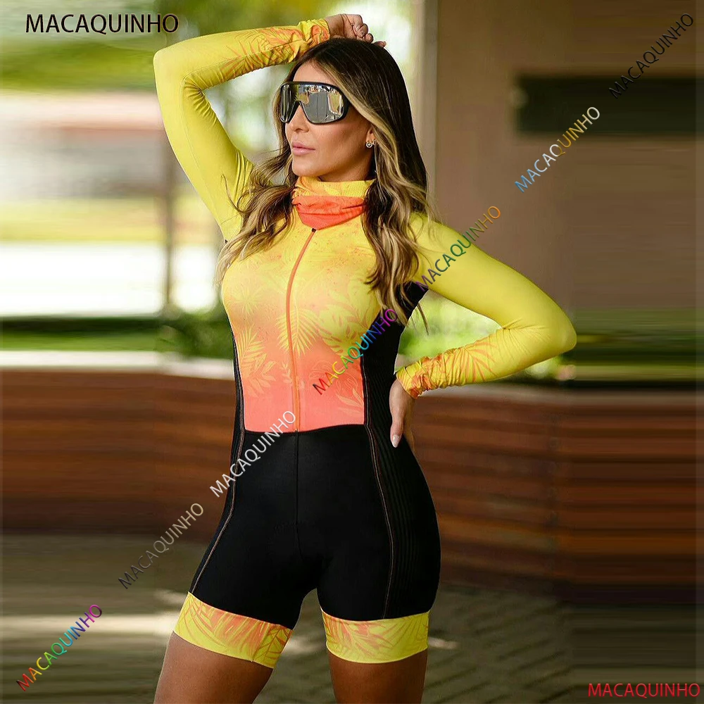 Women's Cycling Long Sleeve Jumpsuit Yellow Mountain Bike Triathlon Cycling Jersey
Women's Cycling Long Sleeve Jumpsuit Yellow Mountain Bike Triathlon Cycling Jersey