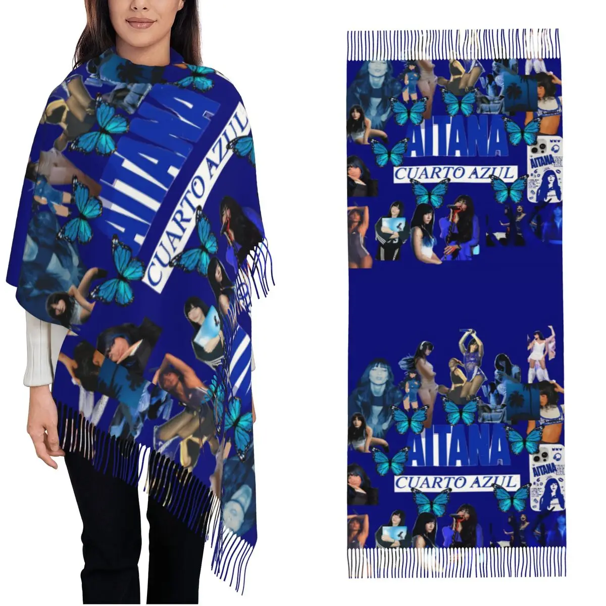 Cuarto Azul Tour Aitanaed Shawl Wrap for Womens Winter Warm Long Soft Scarf Singer Pashmina Shawl Scarves
Cuarto Azul Tour Aitanaed Shawl Wrap for Womens Winter Warm Long Soft Scarf Singer Pashmina Shawl Scarves