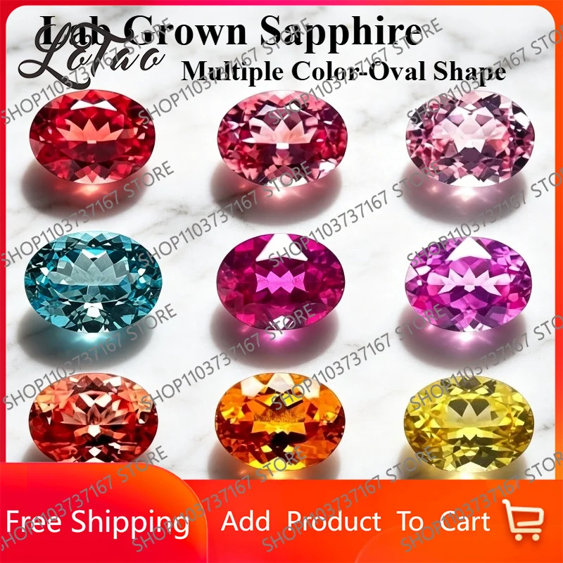 Lab Grown Sapphire Multiple Color Oval Cut Charms Gemstone for DIY Ring Necklace Earrings Main Materials Selectable Certificate
Lab Grown Sapphire Multiple Color Oval Cut Charms Gemstone for DIY Ring Necklace Earrings Main Materials Selectable Certificate