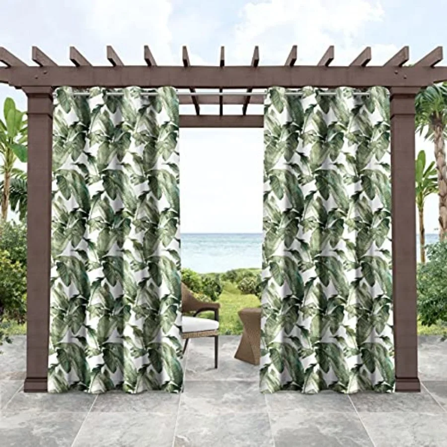 Indoor/Outdoor Island Palm Light Filtering Grommet Top Curtain Panel Pair, 54"x108
Indoor/Outdoor Island Palm Light Filtering Grommet Top Curtain Panel Pair, 54"x108