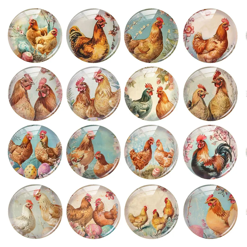 Random Mixed Round/Oval/Square Retro Easter Farmyard Chicken Photo Glass Cabochon Flatback Demo Cameo For Diy Jewelry Making
Random Mixed Round/Oval/Square Retro Easter Farmyard Chicken Photo Glass Cabochon Flatback Demo Cameo For Diy Jewelry Making