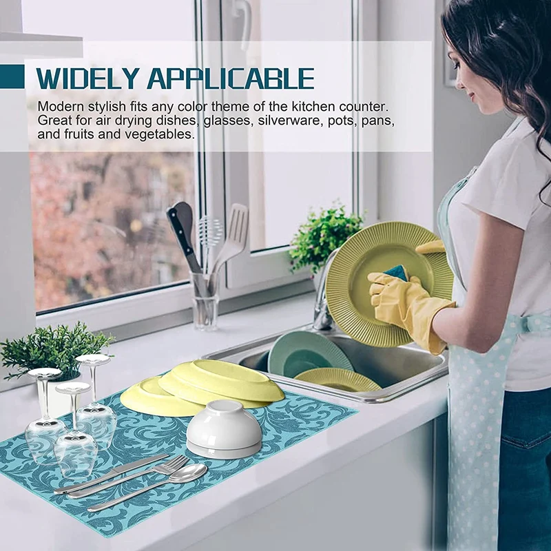 2 Pack Dish Drying Mat Absorbent Drying Mat Machine Washable Dish Drying Mats For Kitchen Counter Large
2 Pack Dish Drying Mat Absorbent Drying Mat Machine Washable Dish Drying Mats For Kitchen Counter Large