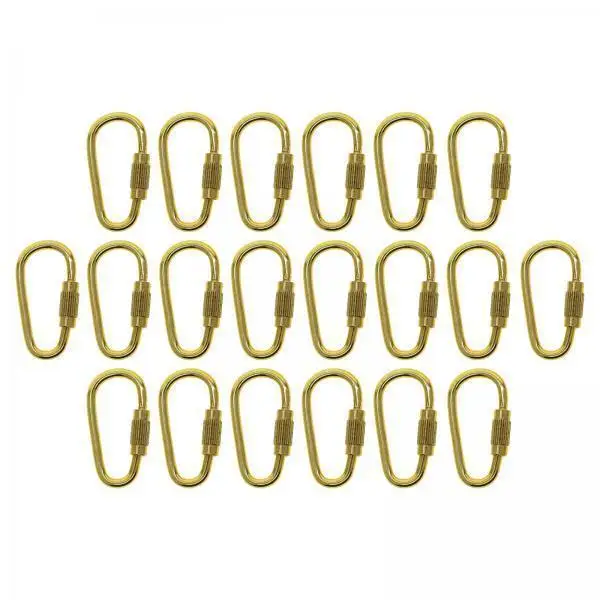 Mini Locking Carabiner Gold Screw Lock Keychain Clip Steel Buckle for Outdoor Camping Hiking Use
Mini Locking Carabiner Gold Screw Lock Keychain Clip Steel Buckle for Outdoor Camping Hiking Use