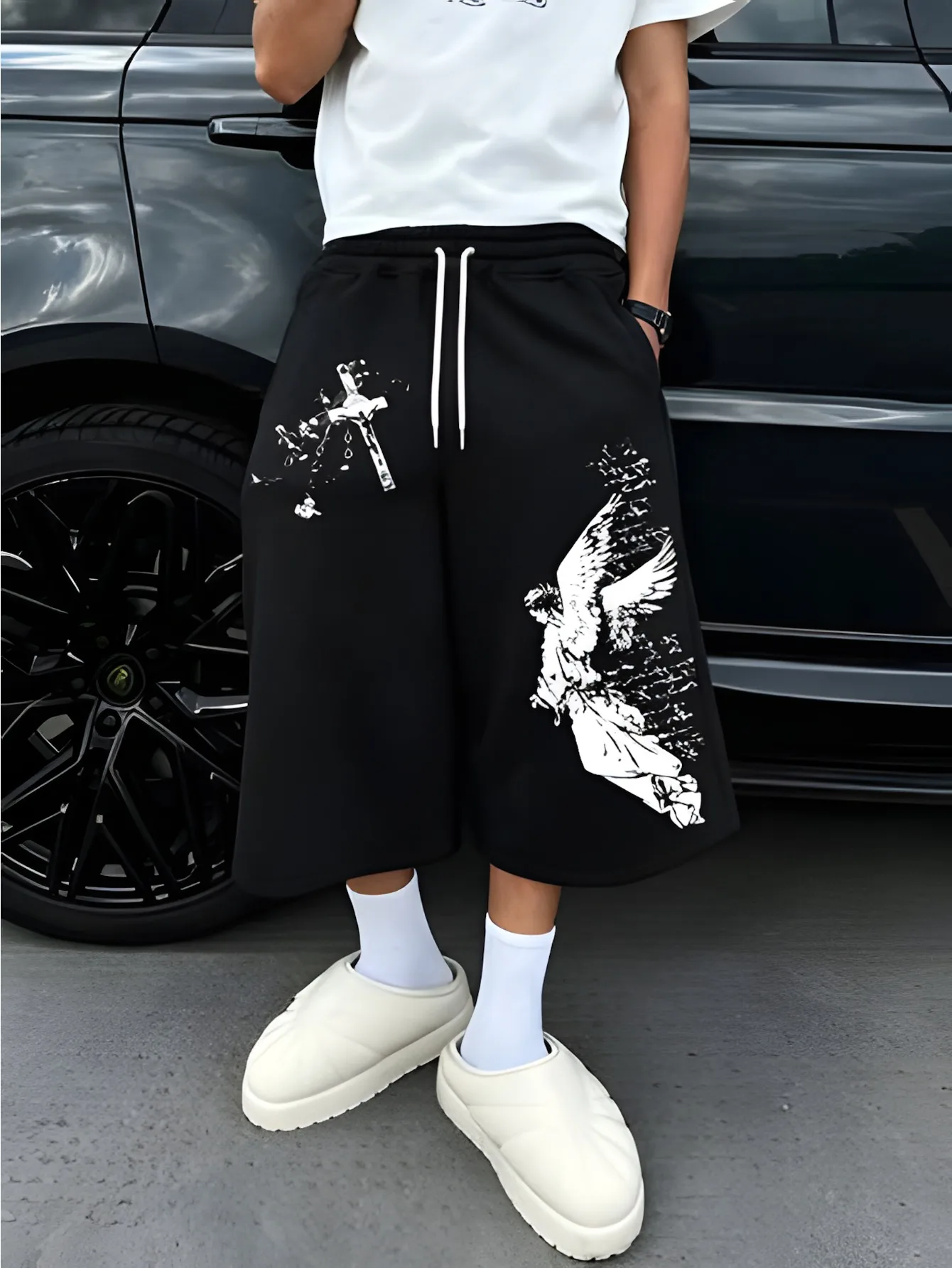 Men's High-Street Fashion: Relaxed-Fit Cropped Sweatpants—Comfortable, High-Quality, Solid Color, Perfect for Everyday Wear
Men's High-Street Fashion: Relaxed-Fit Cropped Sweatpants—Comfortable, High-Quality, Solid Color, Perfect for Everyday Wear