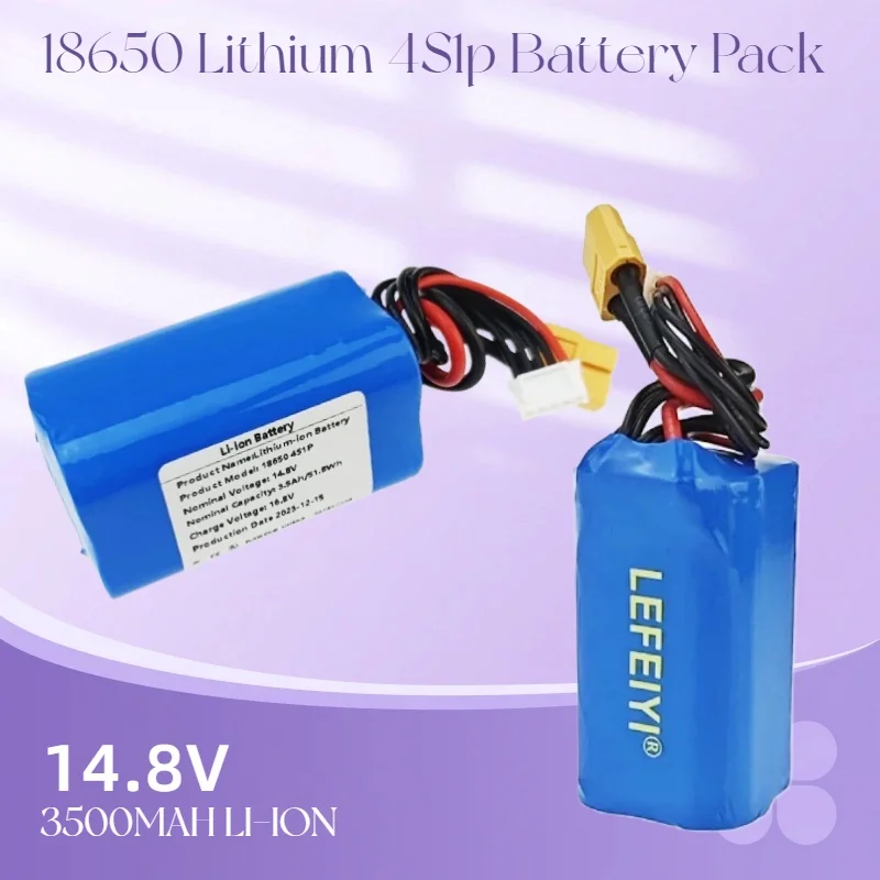 high-quality 14.8V 3500mAh 18650 4S1P Li-ion Battery For GA Battery Pack Model Airplane With XT60 JST-XH Connector
high-quality 14.8V 3500mAh 18650 4S1P Li-ion Battery For GA Battery Pack Model Airplane With XT60 JST-XH Connector