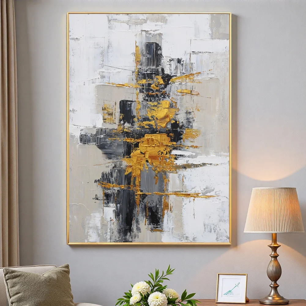 Textured Art 100% Hand Painted Abstract Canvas Painting Modern Wall Art Oil Painting for Home Decor Frameless Bedroom Decor
Textured Art 100% Hand Painted Abstract Canvas Painting Modern Wall Art Oil Painting for Home Decor Frameless Bedroom Decor