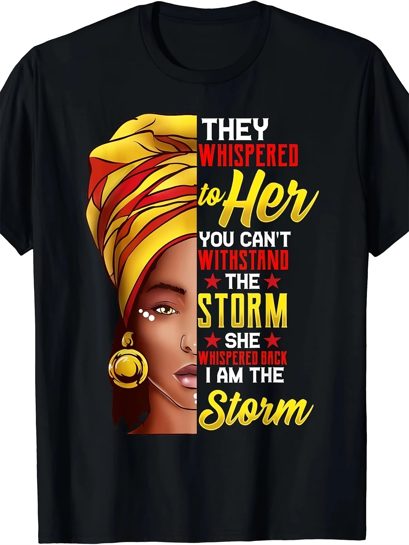 Хлопковая футболка I Am Storm Black History Month — повседневная мужская футболка с круглым вырезом и коротким рукавом с африканским женским принтом
Хлопковая футболка I Am Storm Black History Month — повседневная мужская футболка с круглым вырезом и коротким рукавом с африканским женским принтом