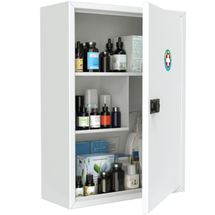 Wall Mount Medicine Cabinet with Combination Lock, Locking First Aid Cabinet, Lockable Medical Cabinet, Capacity Medicine Organ
Wall Mount Medicine Cabinet with Combination Lock, Locking First Aid Cabinet, Lockable Medical Cabinet, Capacity Medicine Organ