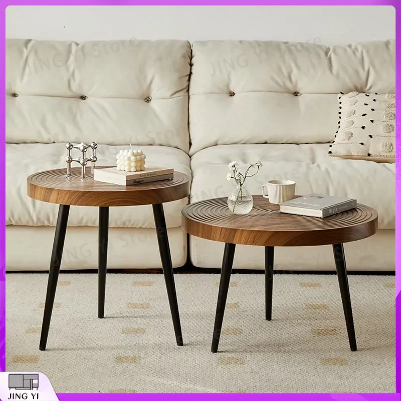 Round Small Coffee Table with Annual Ring Design Living Room Balcony Corner Table Modern Minimalist Side Table for Home
Round Small Coffee Table with Annual Ring Design Living Room Balcony Corner Table Modern Minimalist Side Table for Home