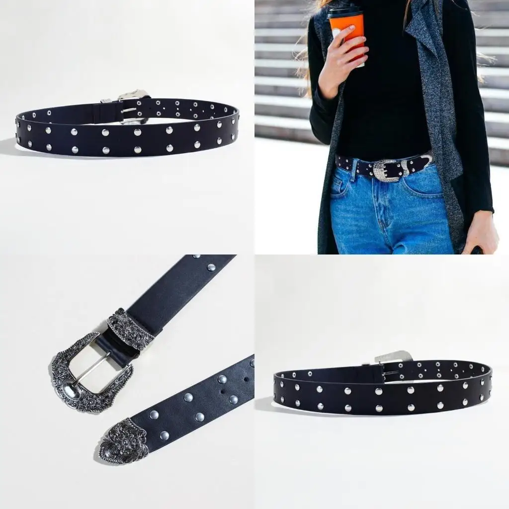 39BB PU Belt Jean Waistband Heavy Duty Belt with Encrusted Rhinestones Punk Belt
39BB PU Belt Jean Waistband Heavy Duty Belt with Encrusted Rhinestones Punk Belt