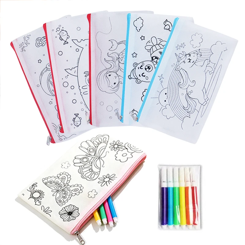 Non Woven Pen Bag DIY Coloring Students Stationery Bag Cute Cartoon Pattern School Teaching Incentive Supplies Graffiti Bags TMZ
Non Woven Pen Bag DIY Coloring Students Stationery Bag Cute Cartoon Pattern School Teaching Incentive Supplies Graffiti Bags TMZ