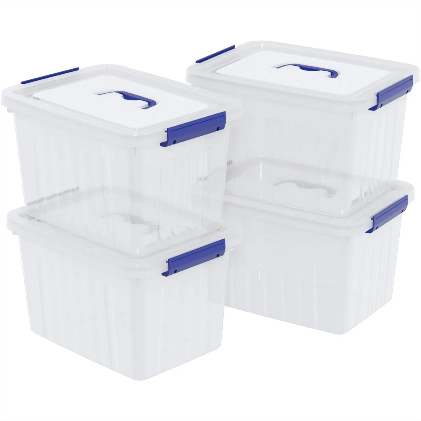 10L Clear Plastic Storage Boxes with Lids, 4-Pack Secure Latch Clasps for Household and Office Organization
10L Clear Plastic Storage Boxes with Lids, 4-Pack Secure Latch Clasps for Household and Office Organization