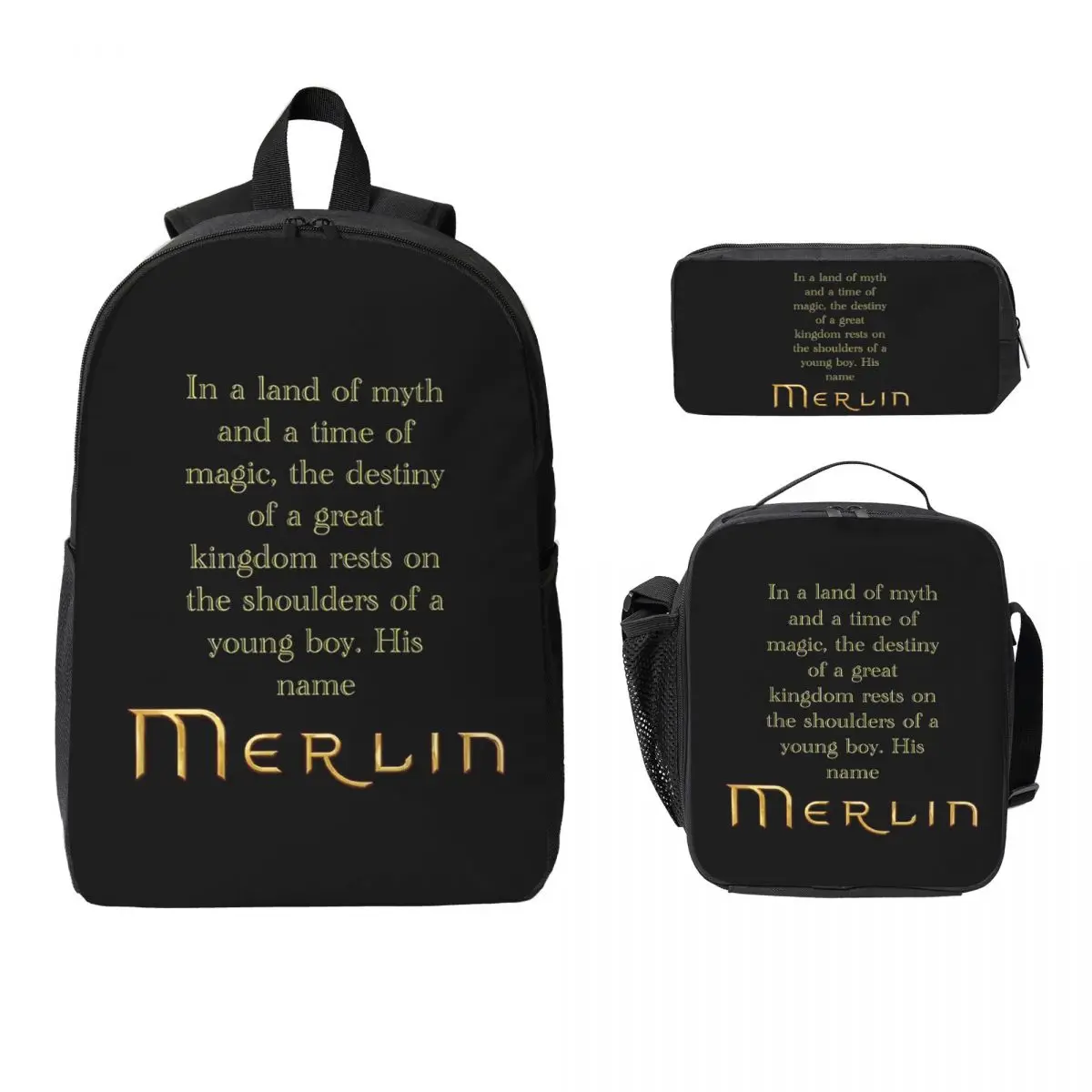 Merlin Int Backpack Student BookBag School Bag Laptop Shoulder Bags 3ps Insulated Lunch Bag Pencil Case
Merlin Int Backpack Student BookBag School Bag Laptop Shoulder Bags 3ps Insulated Lunch Bag Pencil Case