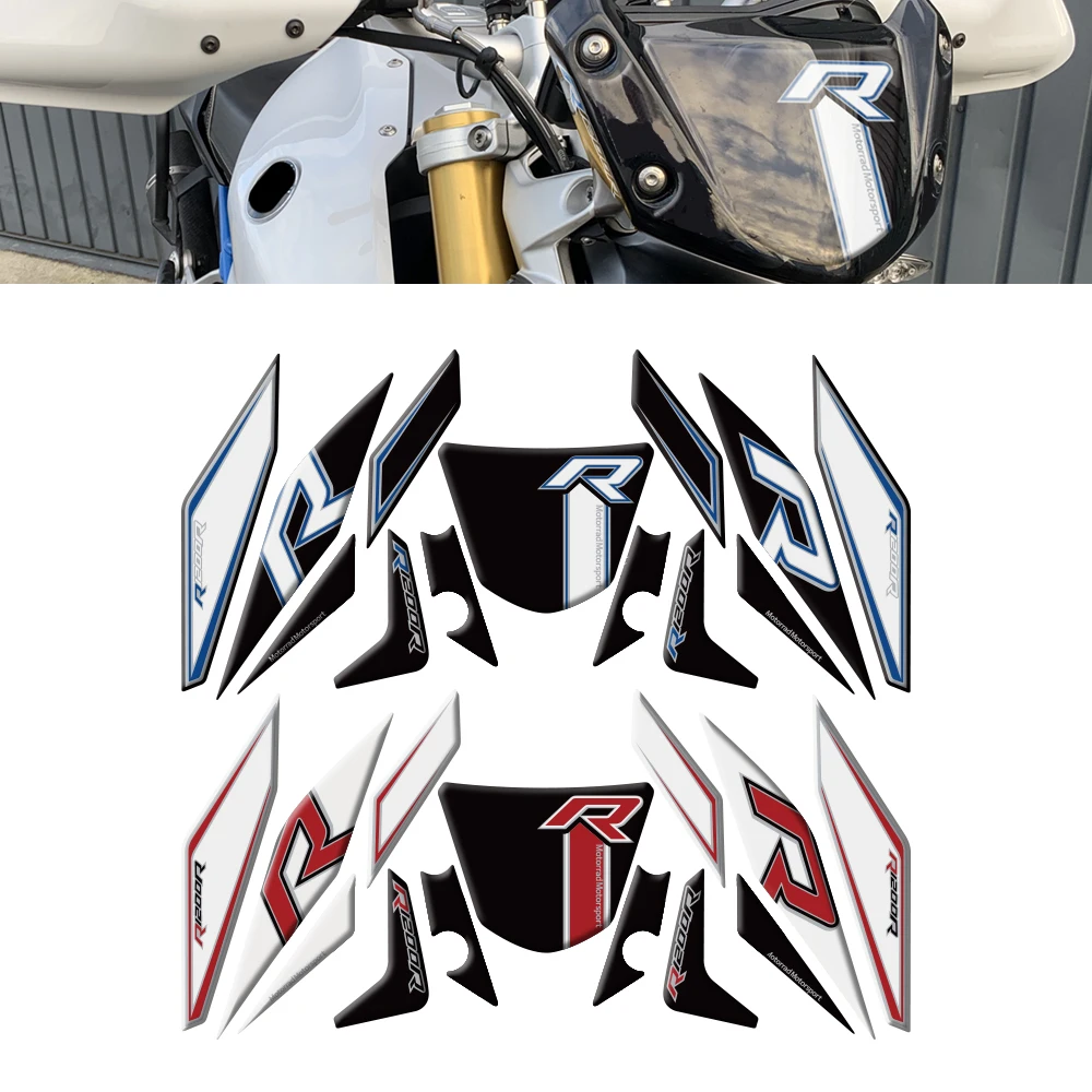 For BMW R1200R R 1200 R 2015-2018 Motorcycle 3D Gel Front Rear Seat Fairing Protector Paint Protection Decal Sticker Kit