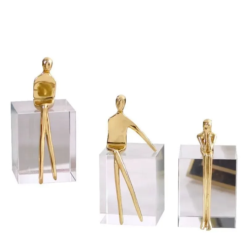 Light luxury ornament, natural crystal, copper art figure, modern living room model home decoration
Light luxury ornament, natural crystal, copper art figure, modern living room model home decoration