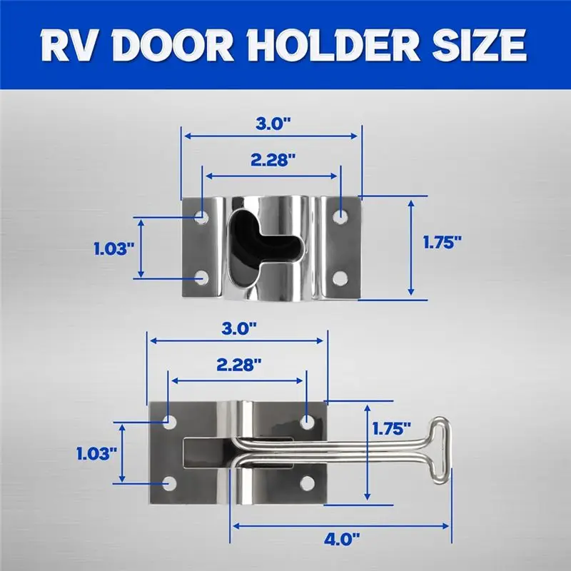 Rv Door Latch - RV Door Holder, Stainless Steel Trailer Door Latch, 4Inches RV T-Style Door Holder
Rv Door Latch - RV Door Holder, Stainless Steel Trailer Door Latch, 4Inches RV T-Style Door Holder