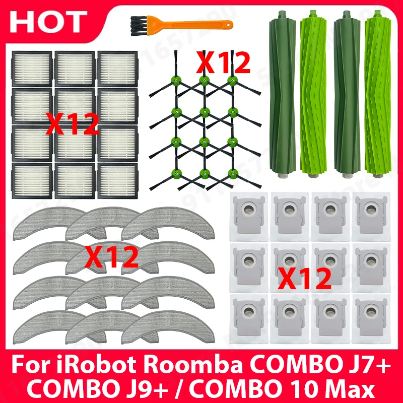 Main Side Brush Roller Mop Filters Dust Bag Spare Parts For IRobot Roomba J7+ / J9+ / 10 Max Accessories
Main Side Brush Roller Mop Filters Dust Bag Spare Parts For IRobot Roomba J7+ / J9+ / 10 Max Accessories