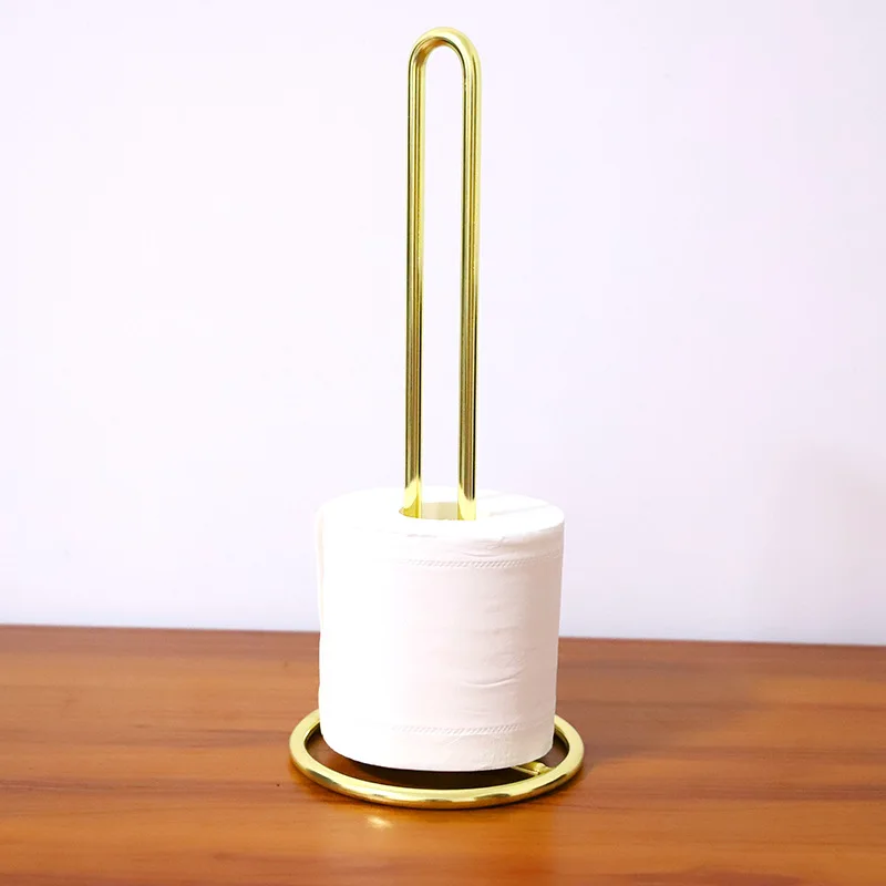 Nordic gold metal wrought iron tabletop tissue holder dining room toilet paper roll holder storage rack
Nordic gold metal wrought iron tabletop tissue holder dining room toilet paper roll holder storage rack