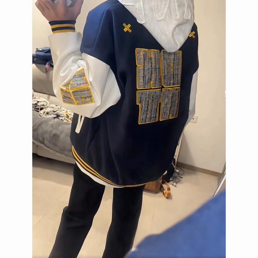 American High Street Embroidered Baseball Jaet Men's Casual Loose oulder Color Blo Spring Autumn Versatile Jaet
American High Street Embroidered Baseball Jaet Men's Casual Loose oulder Color Blo Spring Autumn Versatile Jaet