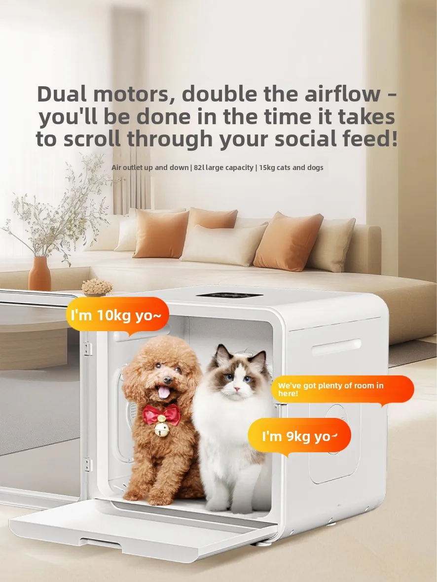 Умная сушилка для животных Pet Smart: бокс для сушки шерсти после купания для кошек и собак мелких и средних пород
Умная сушилка для животных Pet Smart: бокс для сушки шерсти после купания для кошек и собак мелких и средних пород