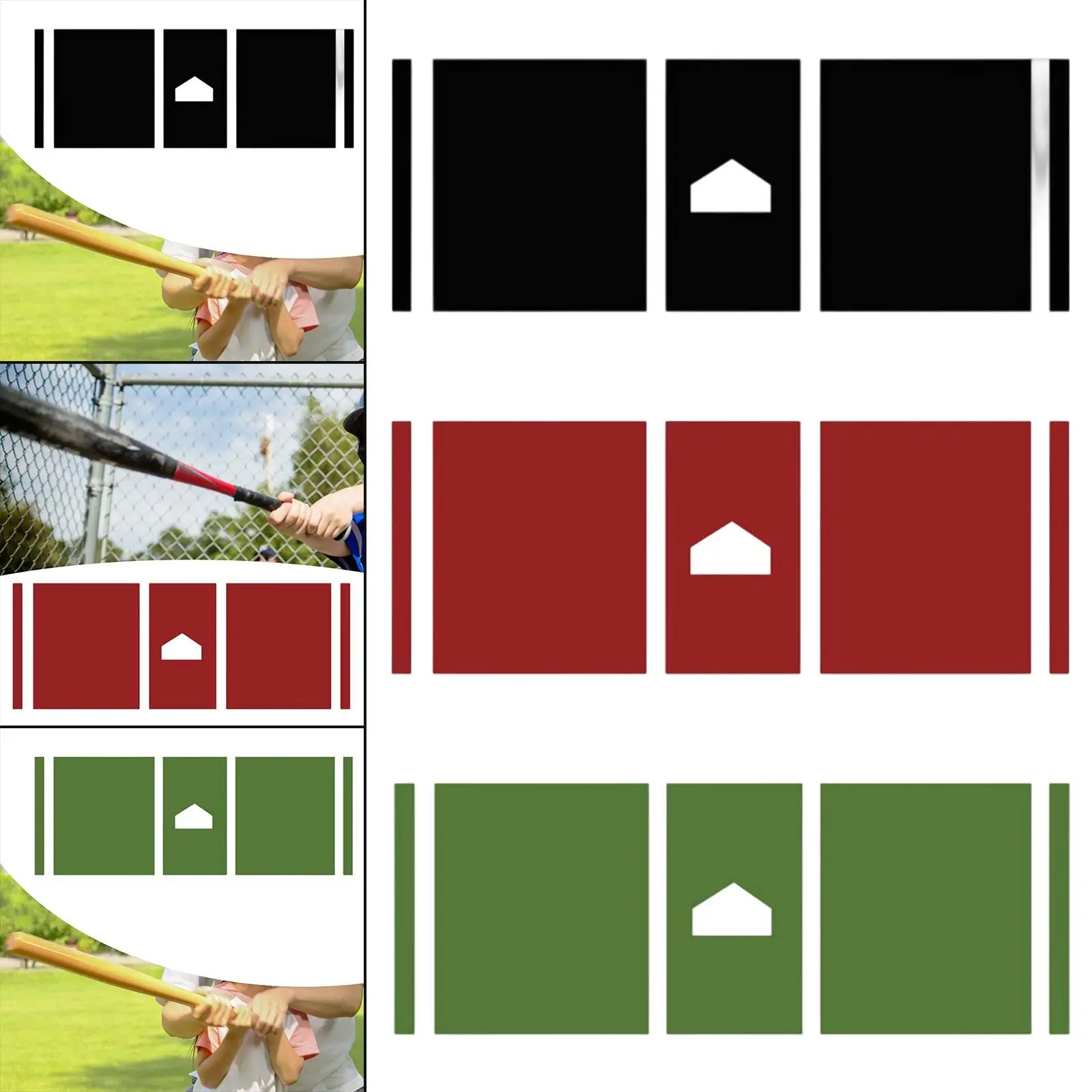 Baseball Hitting Mat Hitting Batting Practice Equipment Sports Exercise Pad Batter Stance Training Mat for Softball Baseball
Baseball Hitting Mat Hitting Batting Practice Equipment Sports Exercise Pad Batter Stance Training Mat for Softball Baseball