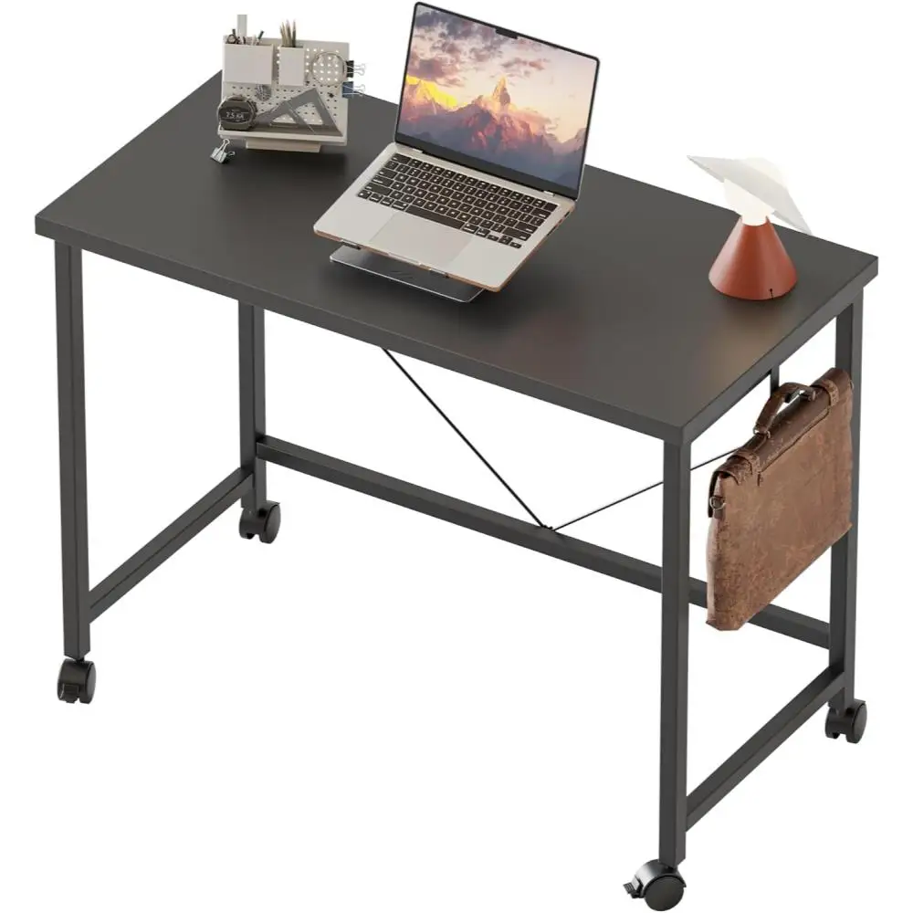 32 inch Rolling Computer Desk with Wheels, Gaming Desk for Small Spaces, Modern Simple Style Table for Home Office, Stud
32 inch Rolling Computer Desk with Wheels, Gaming Desk for Small Spaces, Modern Simple Style Table for Home Office, Stud