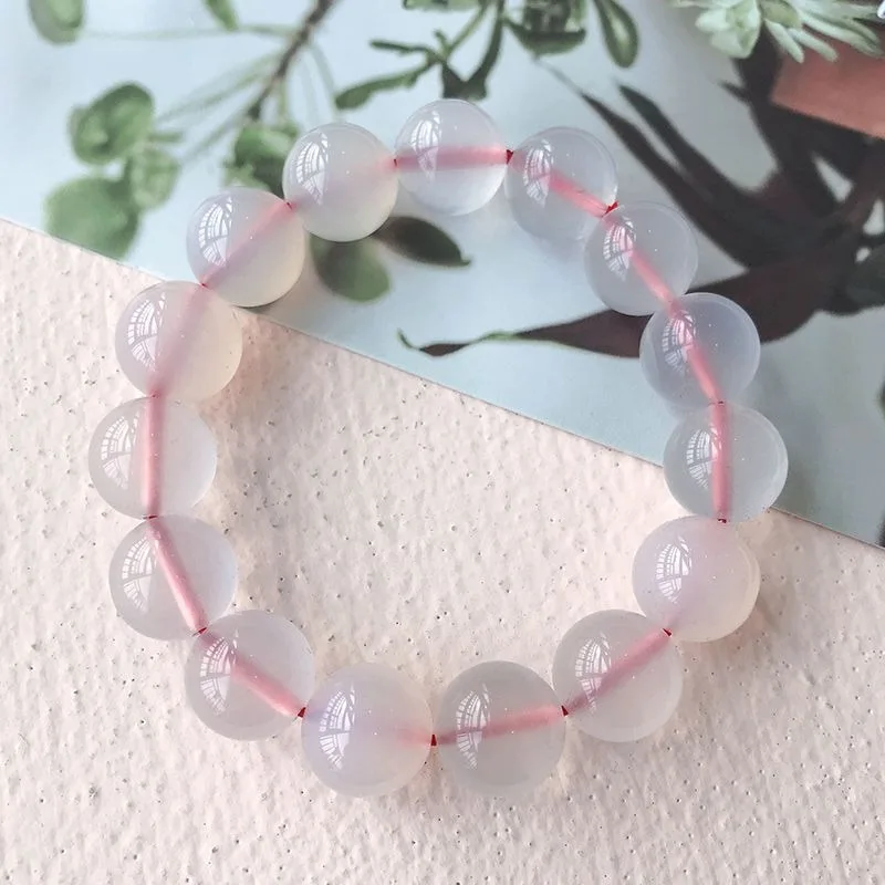 Natural Lychee Frozen White Agate Bracelet, Unisex Fashion Style
Natural Lychee Frozen White Agate Bracelet, Unisex Fashion Style