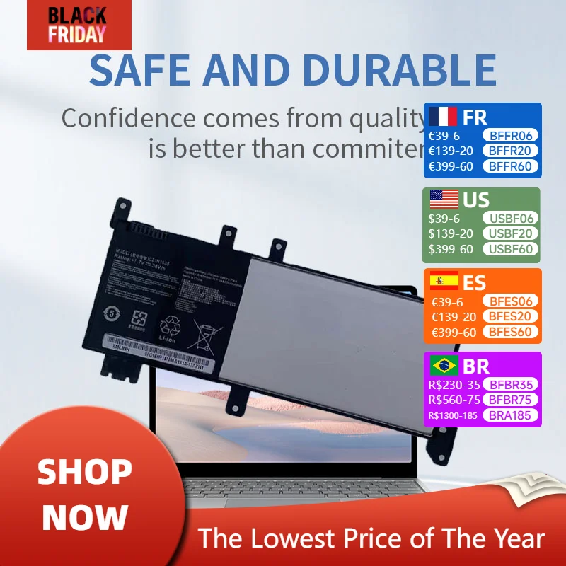 C21N1638 Аккумулятор для ноутбука Asus VivoBook 14 X442UA X442UQ X442UR X442UN X442UF F442U A480U Notebook
C21N1638 Аккумулятор для ноутбука Asus VivoBook 14 X442UA X442UQ X442UR X442UN X442UF F442U A480U Notebook