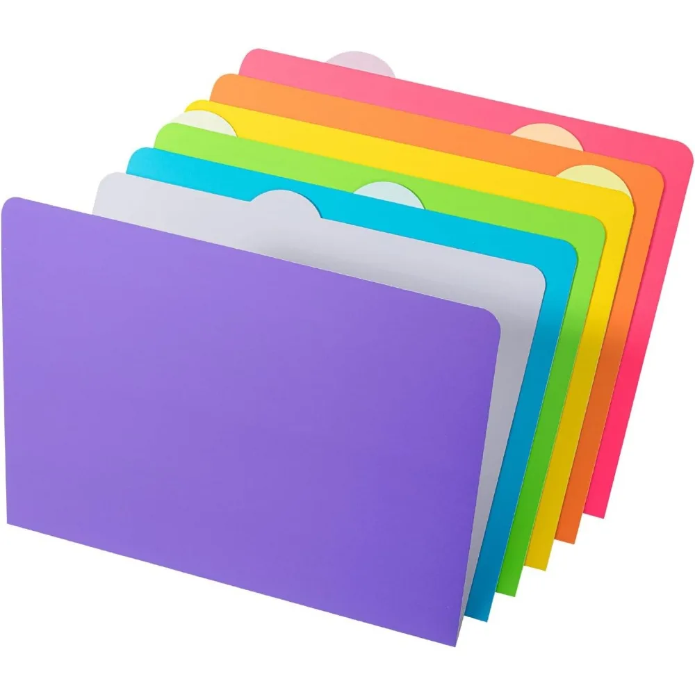Letter Size File Folders, 6-Pack, Colorful Tabs for Organization
Letter Size File Folders, 6-Pack, Colorful Tabs for Organization