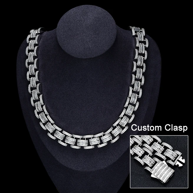 GEM'S BALLET JN55 Hip Hop Iced Out 18mm Bling Exotic Baguette Full Diamond Silver 14K Gold Cuban Link Chain for Rapper Jewelry
GEM'S BALLET JN55 Hip Hop Iced Out 18mm Bling Exotic Baguette Full Diamond Silver 14K Gold Cuban Link Chain for Rapper Jewelry