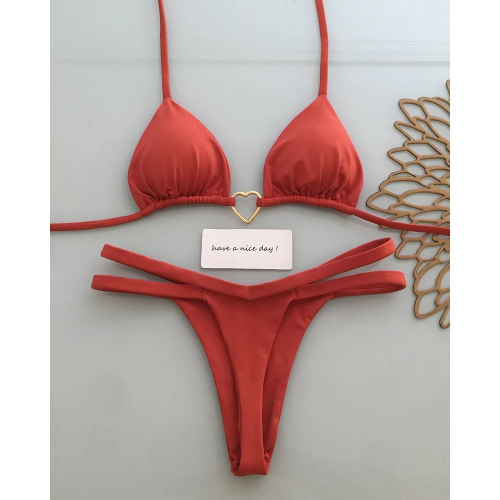 2025 Sexy Halter Micro Bikini Women Swimsuit Solid Swimwear Thong Bikinis Set Brazilian Beach Wear Bathing Suit Biquini Female
2025 Sexy Halter Micro Bikini Women Swimsuit Solid Swimwear Thong Bikinis Set Brazilian Beach Wear Bathing Suit Biquini Female