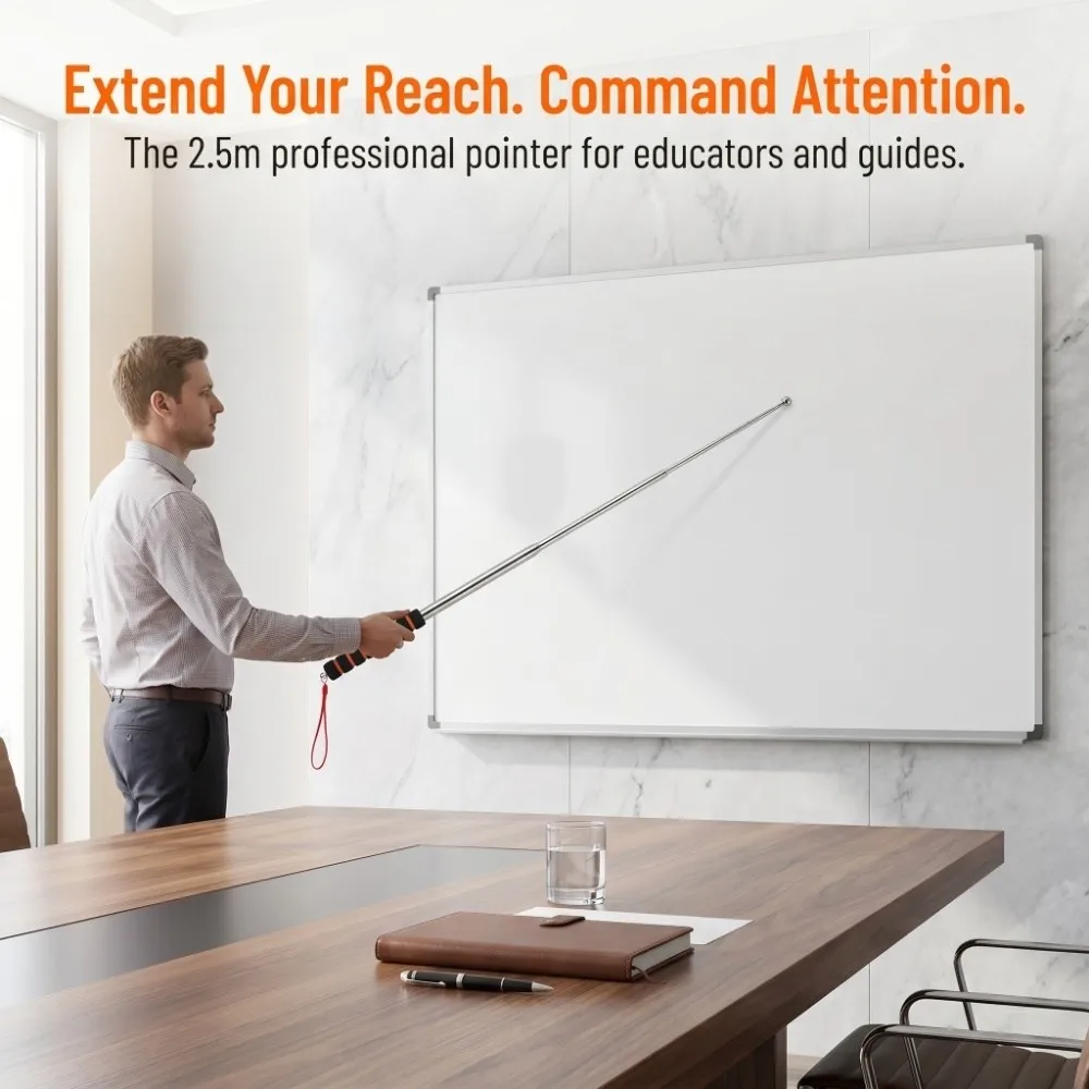 Black + Orange Telescopic Tour Guide Pole Stainless Steel + Sponge 31.5-250cm Stainless Steel Teaching Pointer
Black + Orange Telescopic Tour Guide Pole Stainless Steel + Sponge 31.5-250cm Stainless Steel Teaching Pointer