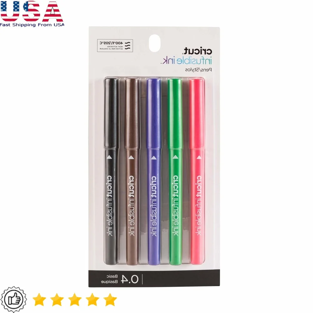 Infusible Ink Pens 0.4mm Fine Point Set of 5 Assorted Colors Permanent Vibrant Transfers on T-shirts Tote Bags Coasters
Infusible Ink Pens 0.4mm Fine Point Set of 5 Assorted Colors Permanent Vibrant Transfers on T-shirts Tote Bags Coasters