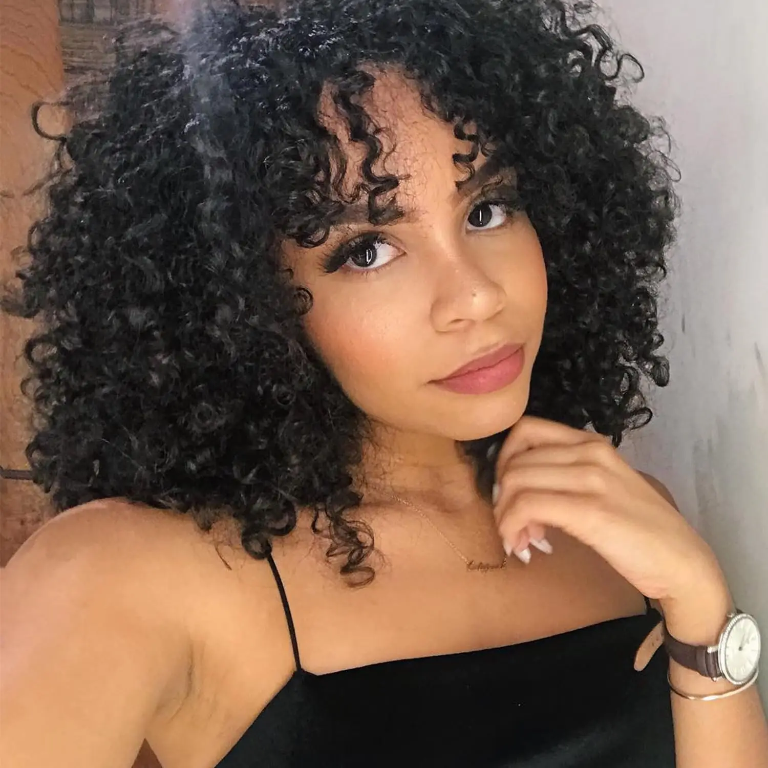 Black Women 12inch Natural Black Synthetic Curly Hair Wig
Black Women 12inch Natural Black Synthetic Curly Hair Wig