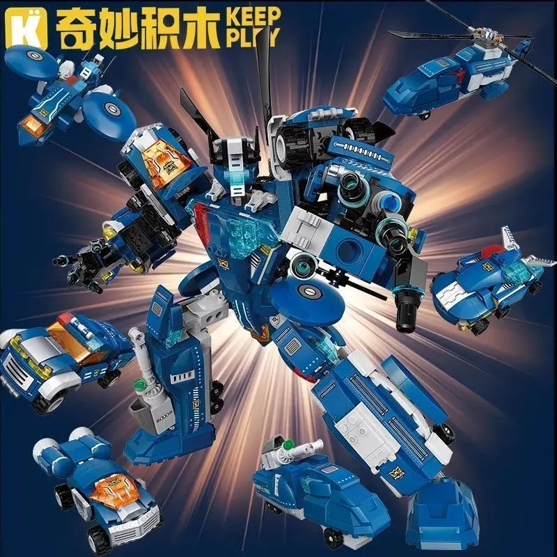 Keeppley Six in One Future Policeman Combined Mech Transforms into Armored Vehicle Patrol Car Boy Puzzle Assembly Toy Gift
Keeppley Six in One Future Policeman Combined Mech Transforms into Armored Vehicle Patrol Car Boy Puzzle Assembly Toy Gift