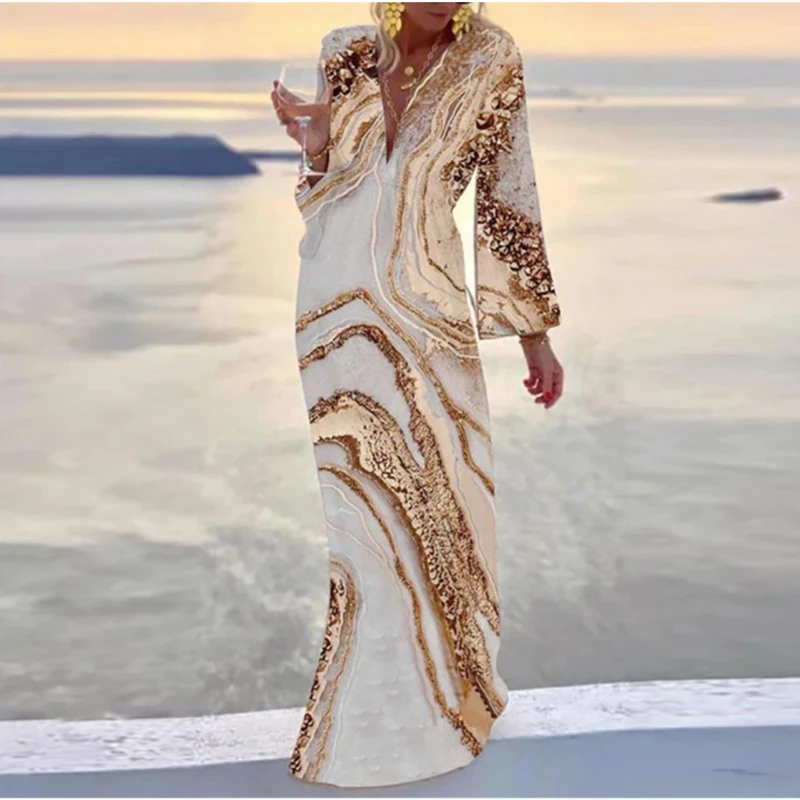 2022 New Boho Long Dress Women Long Sleeve V Neck Sexy Party Dresses For Women Fashion Loose Party Elegant Dress Vintage Robe
2022 New Boho Long Dress Women Long Sleeve V Neck Sexy Party Dresses For Women Fashion Loose Party Elegant Dress Vintage Robe